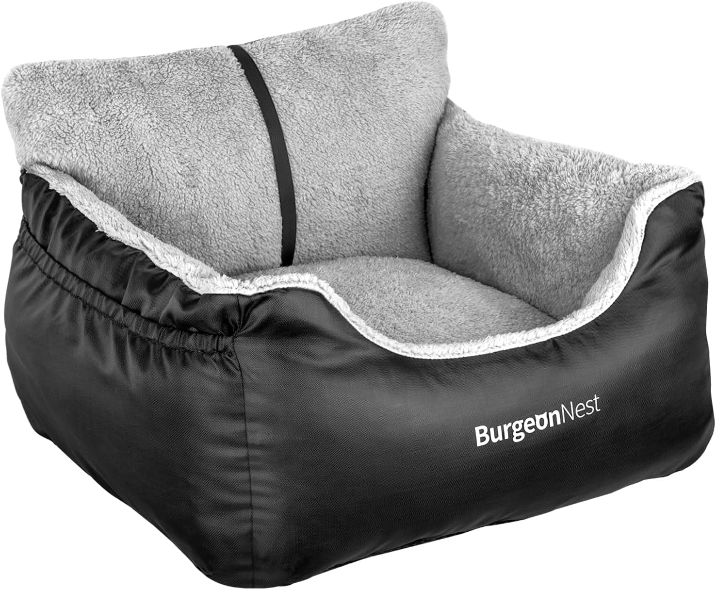 Premium Dog Car Seat for Small Breeds - Soft and Washable Travel Bed for Pets Under 25 lbs, Detachable Design with Storage Pockets and Clip-On Leash, Portable Carrier in Black